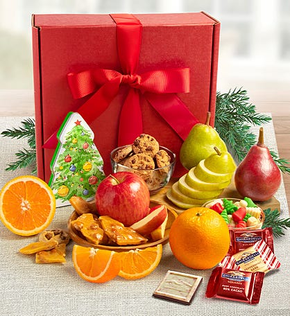 Holiday Fruit and Sweets Gift Box